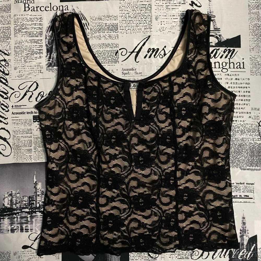 Creative Design Works vintage 90s lace tank top